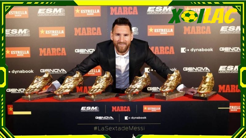 Lionel Messi sở hữu 6 chiếc giày vàng châu Âu Lionel Messi sở hữu 6 chiếc giày vàng châu Âu